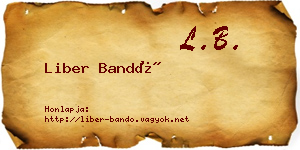 Liber Bandó névjegykártya